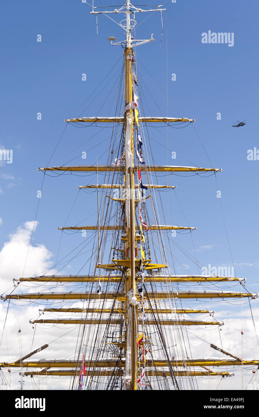 Masts of a Tall Ship Stock Photo Alamy