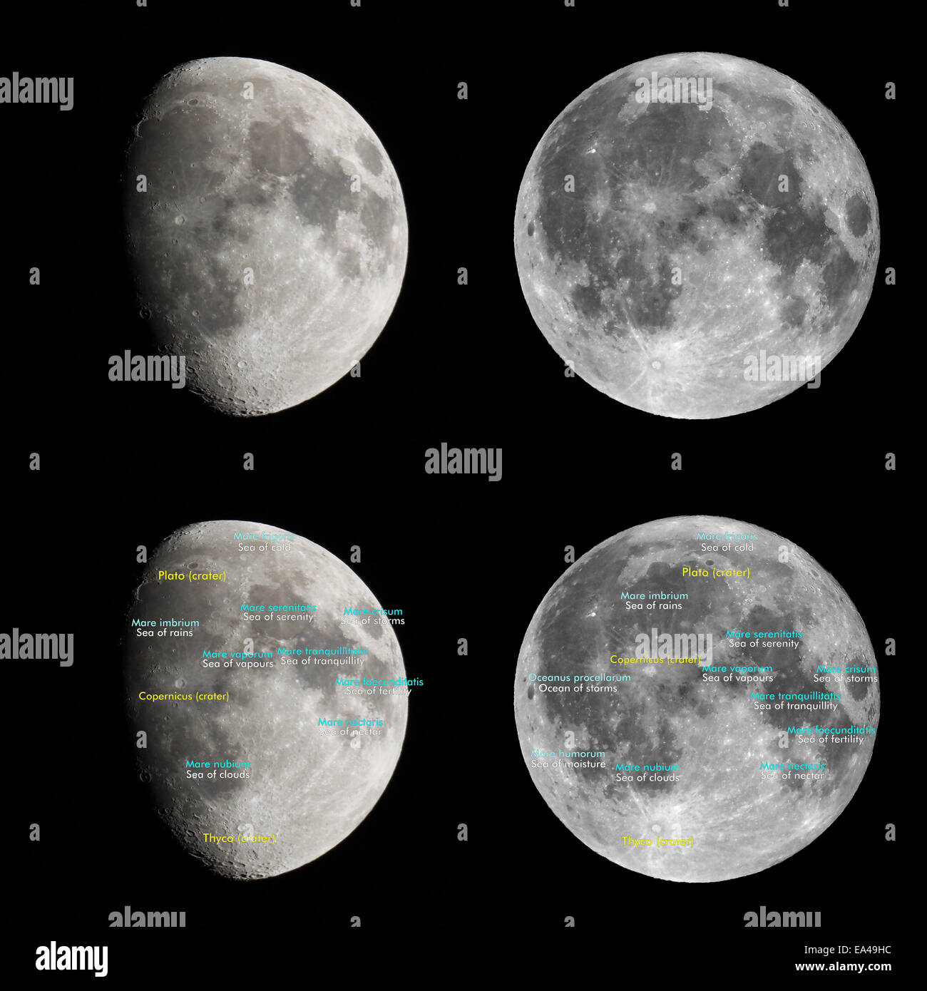 Moon atlas Stock Photo