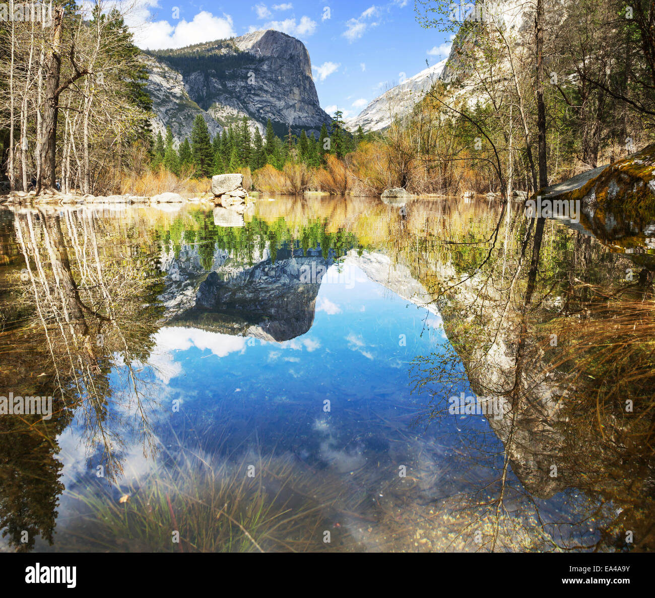 Mirror lake yosemite fall hi-res stock photography and images - Alamy