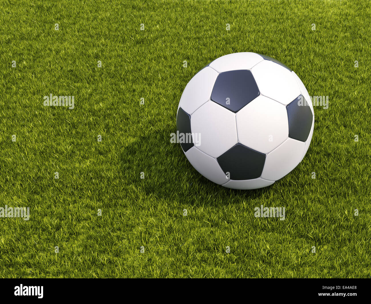 Soccer ball on grass Stock Photo Alamy
