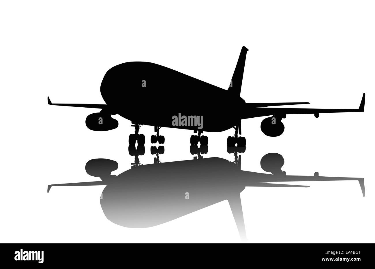 Airliner silhouette Stock Photo