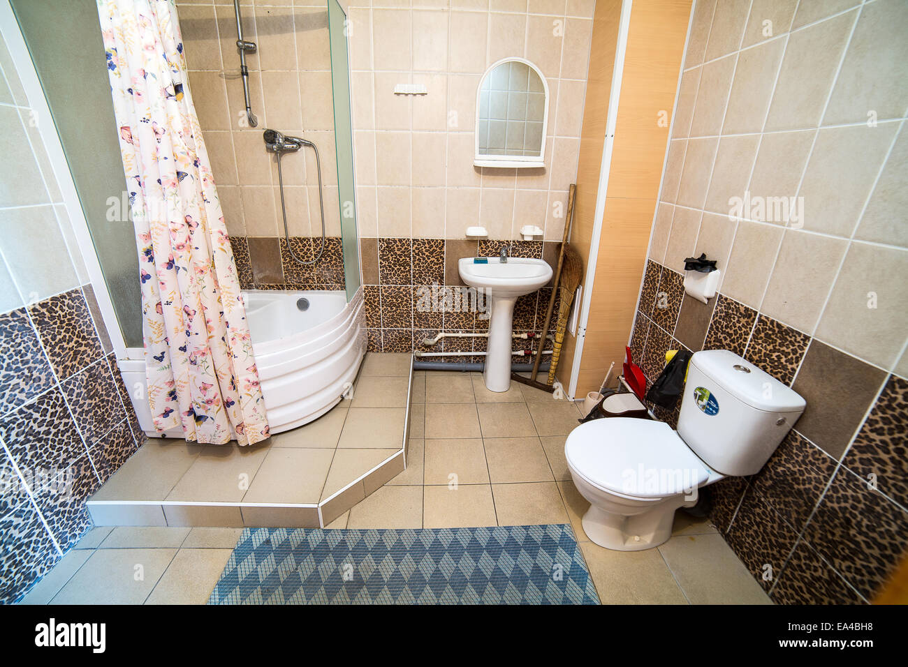 Bathroom, WC, toilet, lavatory room interior design Stock Photo - Alamy