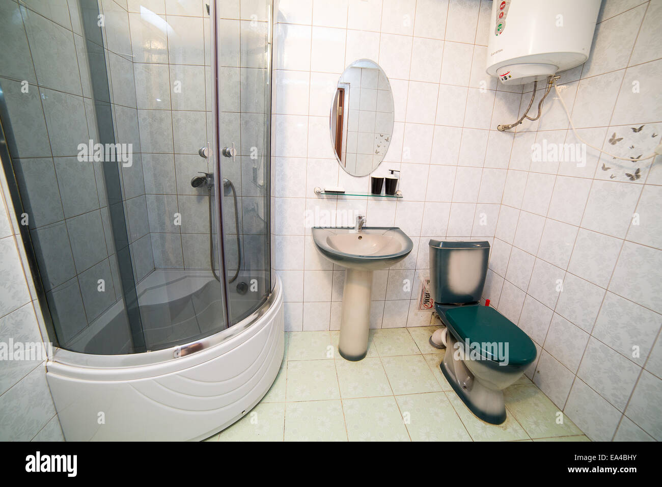 Bathroom, WC, toilet, lavatory room interior design Stock Photo
