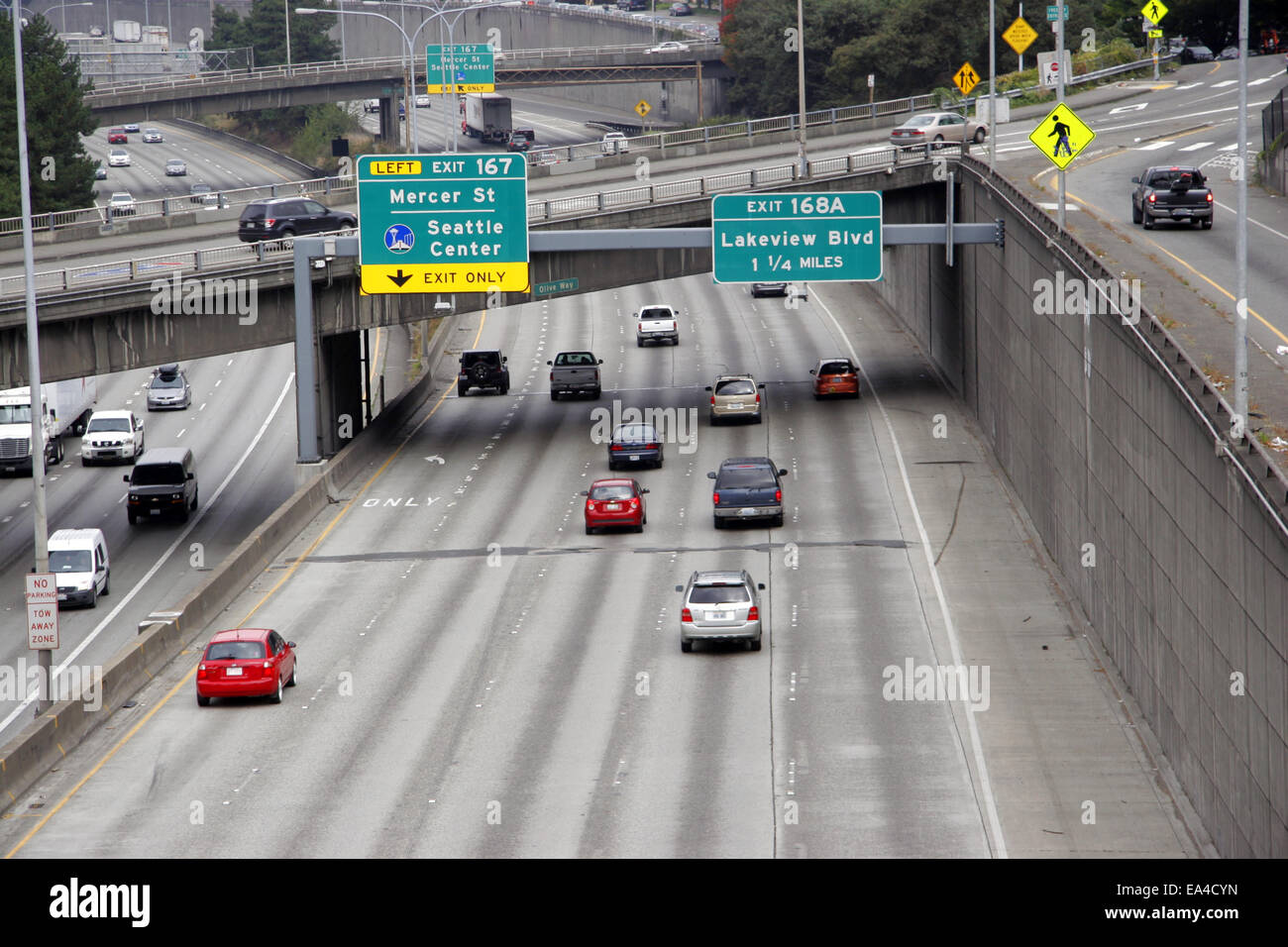 I5 highway, Seattle, Washington State, USA Stock Photo Alamy