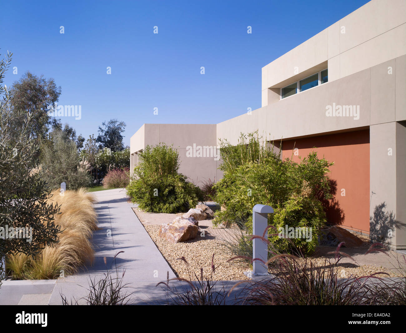 Pathway and gardens, Border House, Arvin, California, USA Stock Photo Alamy