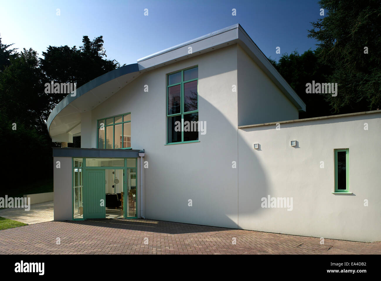 Driveway and front door of Moonraker house, Exmouth, Devon, UK. Stock Photo