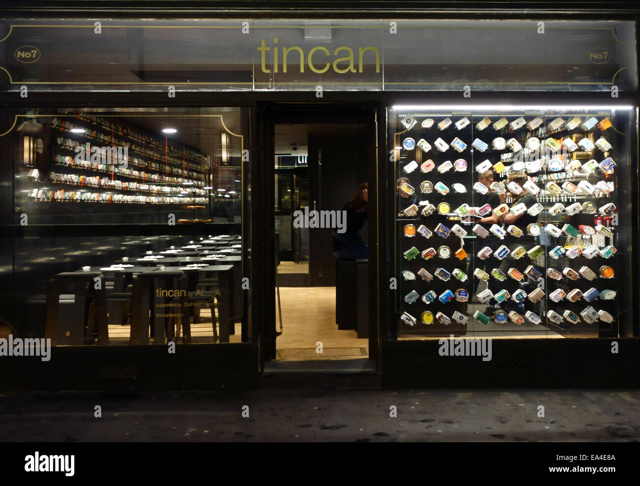 Tin Can restaurant, Upper James Street, London Stock Photo Alamy
