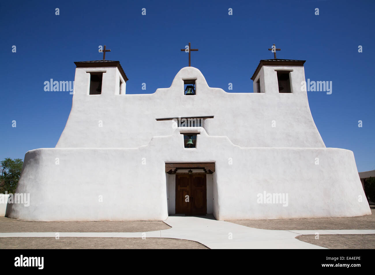 Isleta Pueblo, Saint Augustine Mission; New Mexico, United States of America Stock Photo