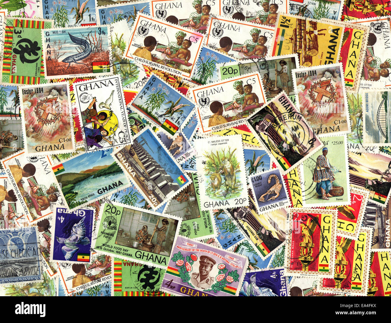 Ghana postage stamp africa hi-res stock photography and images - Alamy