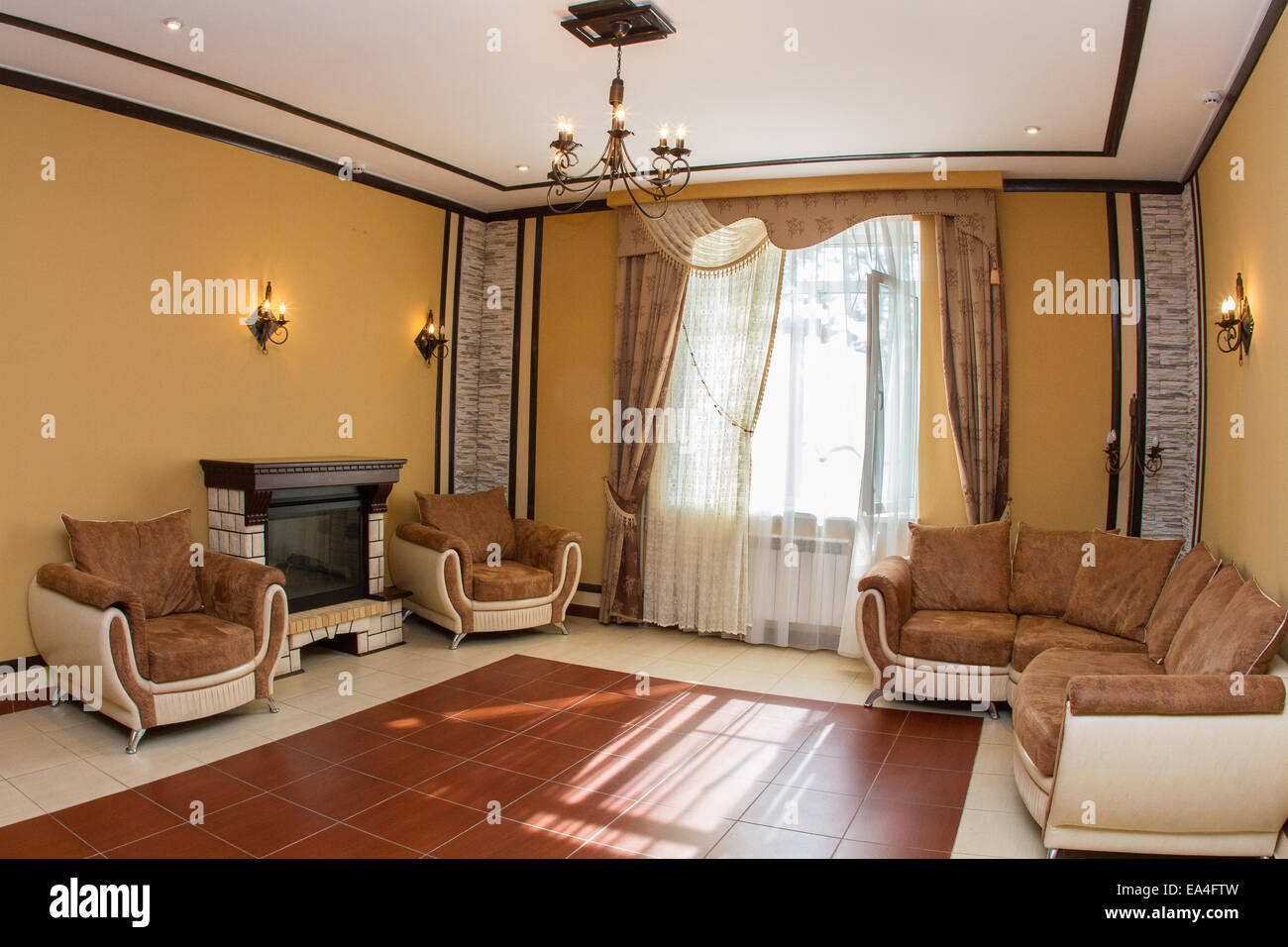 Modern living room interior Stock Photo