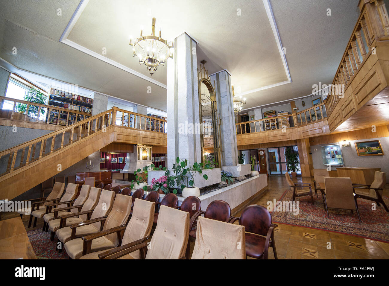 Library hall Stock Photo