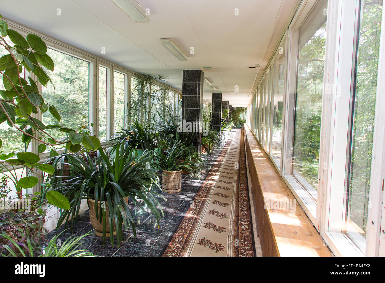 Modern apartment house, corridor Stock Photo