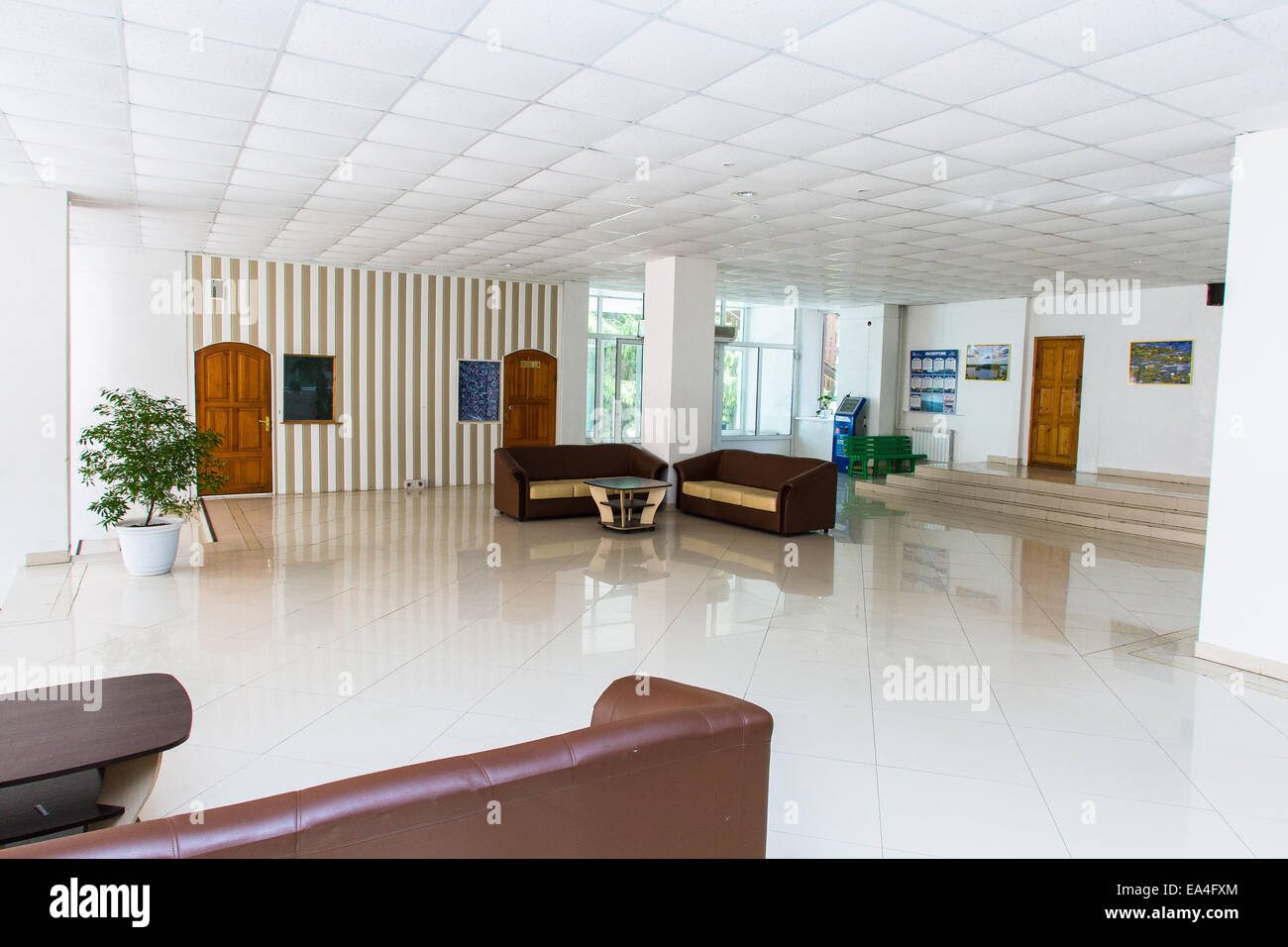 Luxury lobby in hotel, reception hall interior design Stock Photo