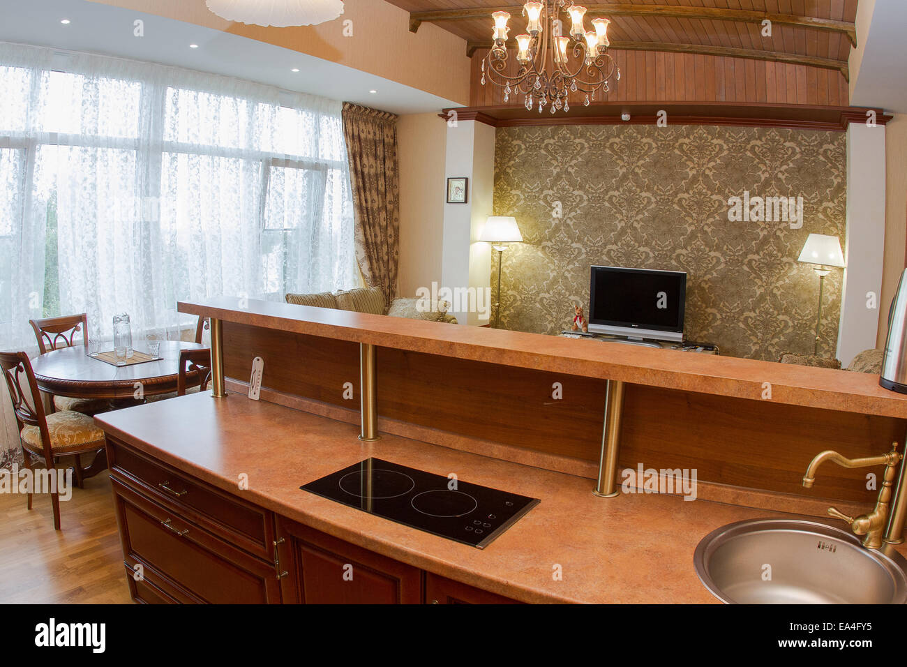 Modern home and kitchen interior design Stock Photo