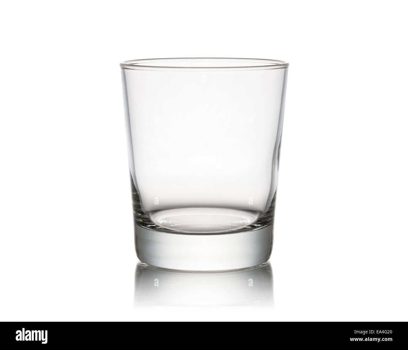 classical glass for water empty, on white background Stock Photo
