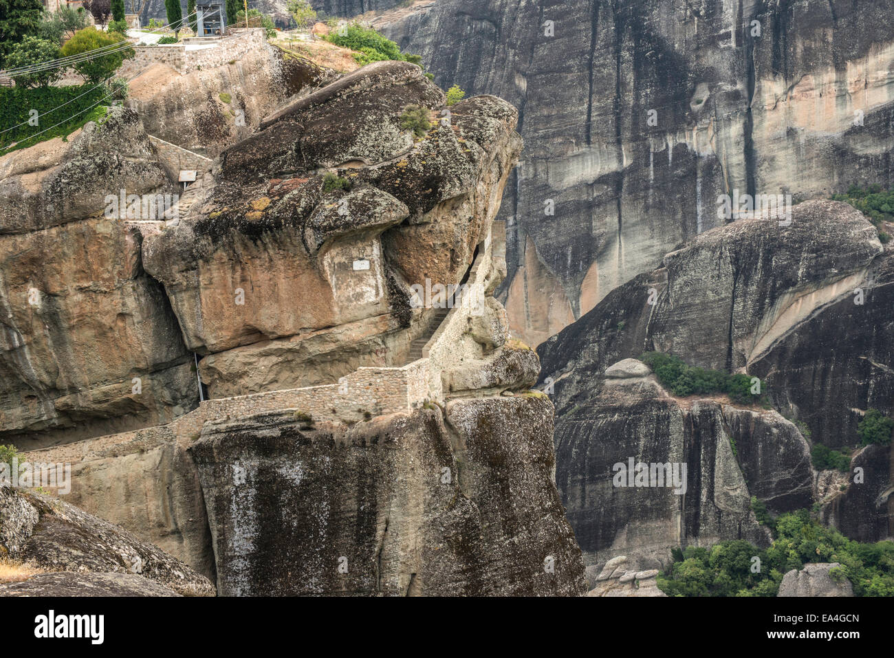 Meteora in Greece. Meteora is the monasteries on the top of the rock ...