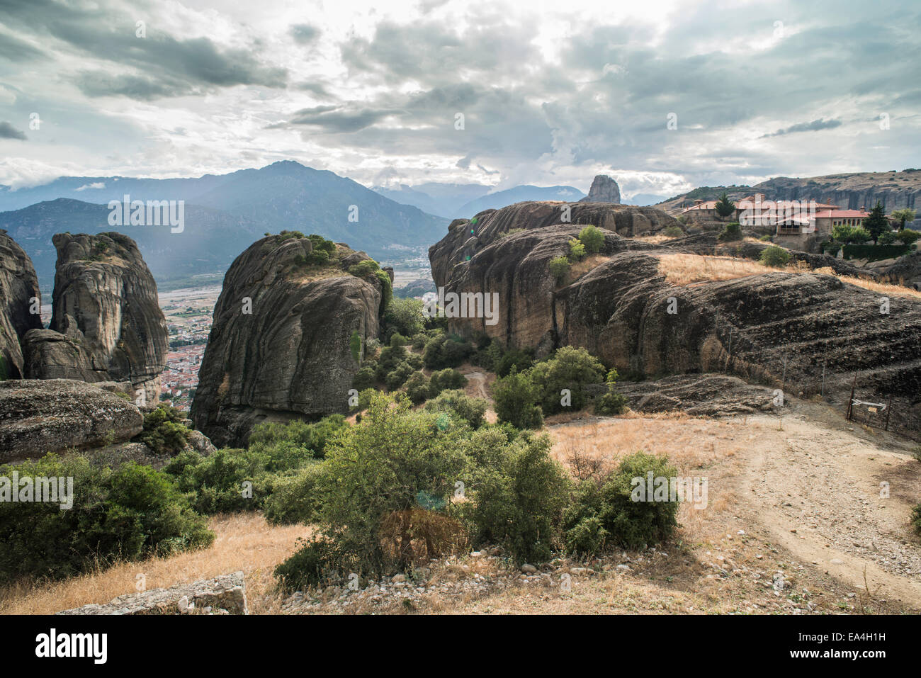 Meteora in Greece. Meteora is the monasteries on the top of the rock ...