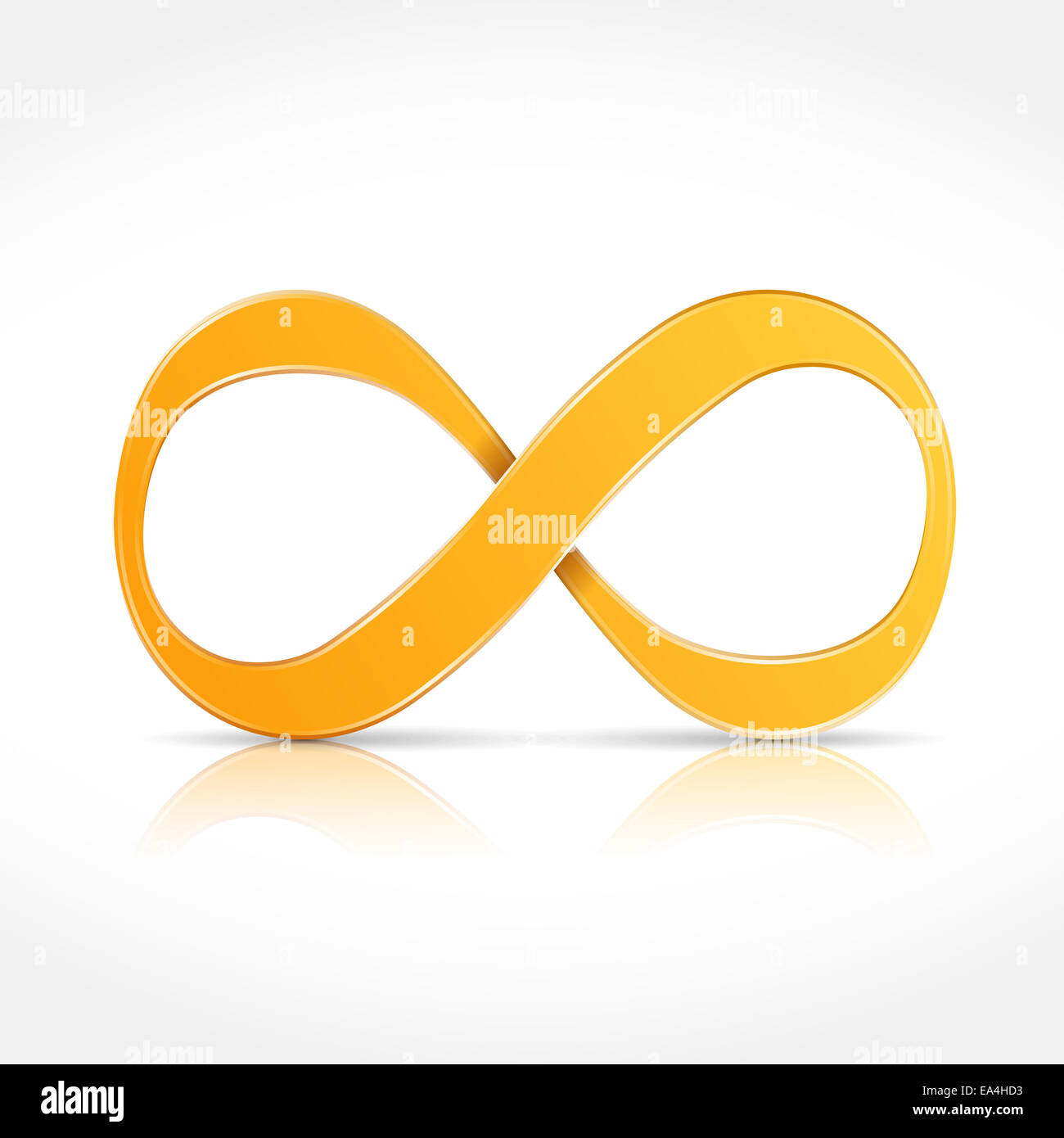Infiniment Infiinity symbol with reflection on white background Stock Photo - Alamy
