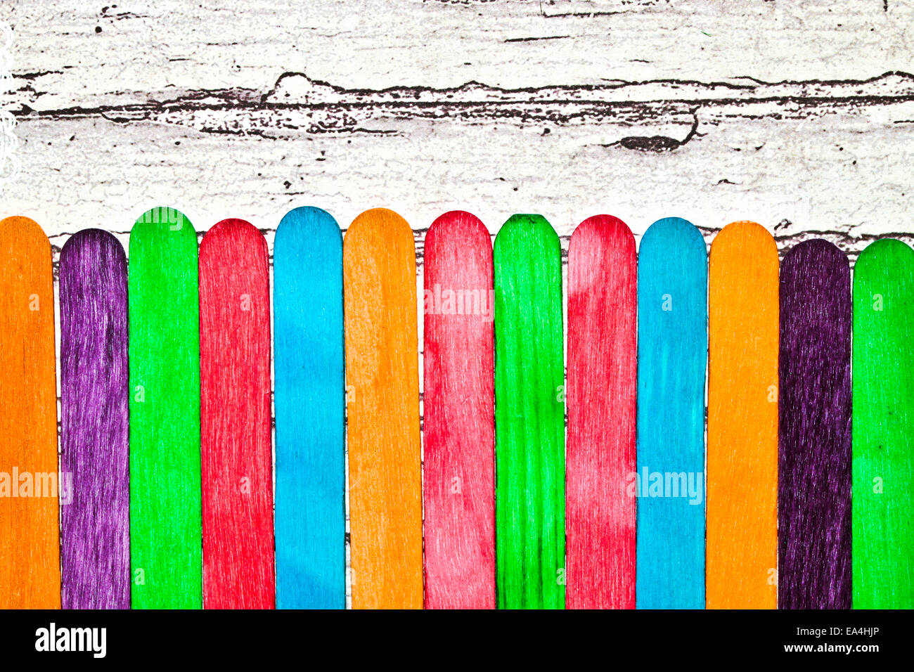 Coloured popsicle sticks hi-res stock photography and images - Alamy