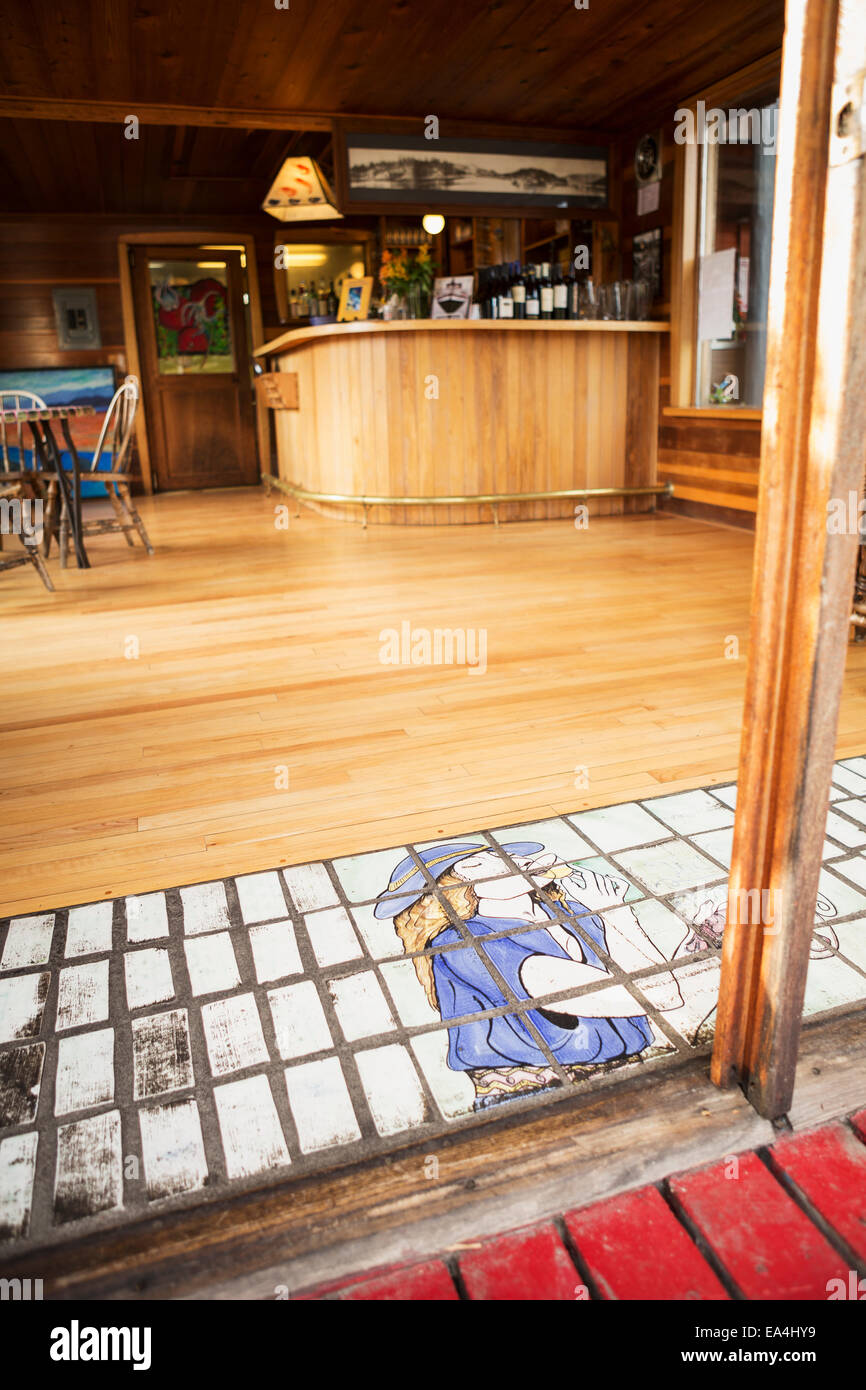 Inside view of The Saltry Restaurant in Halibut Cove, Kachemak Bay