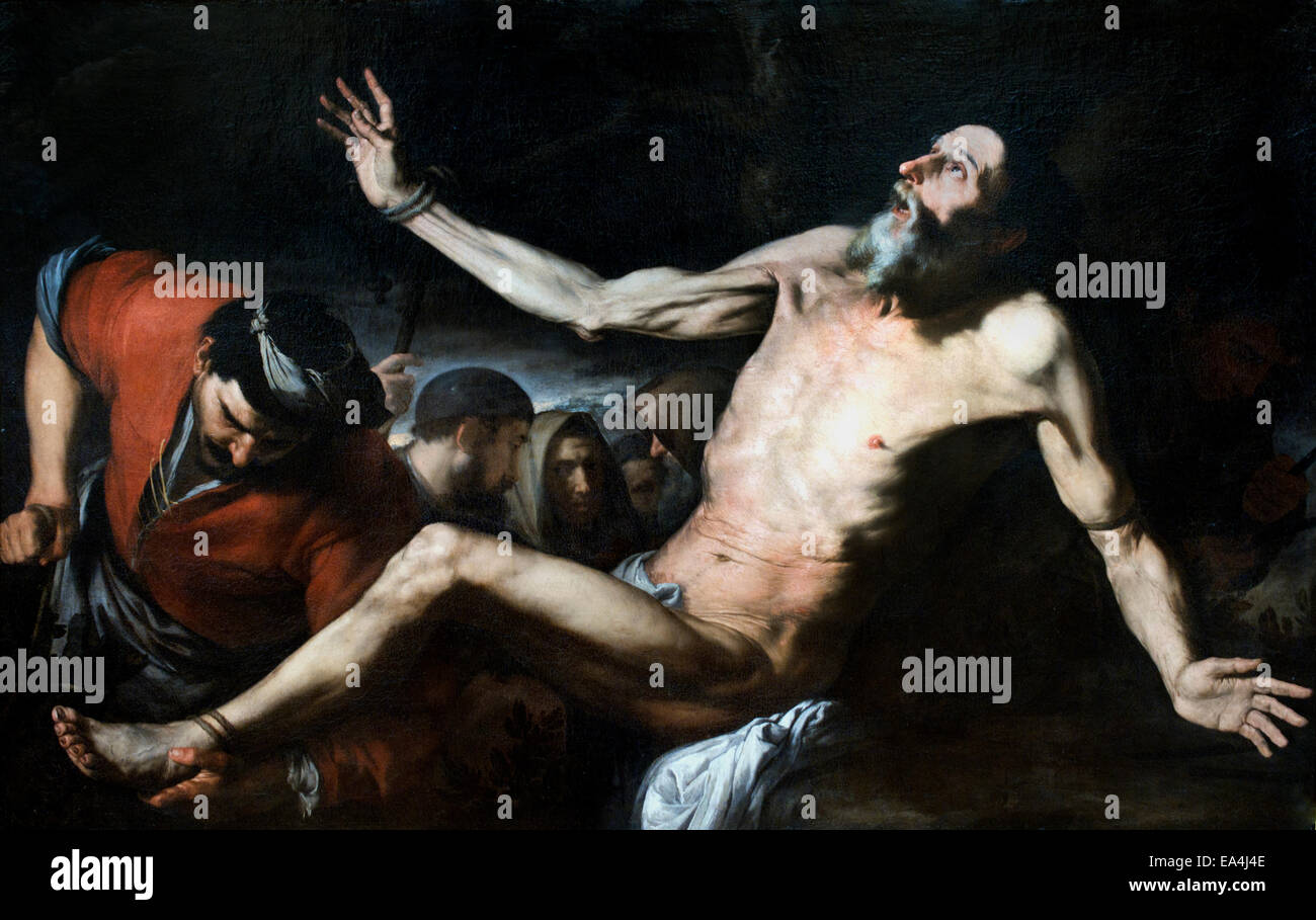 The Martyrdom of St Bartholomew by José de Ribera (1591-1652) Spain Spanish Stock Photo