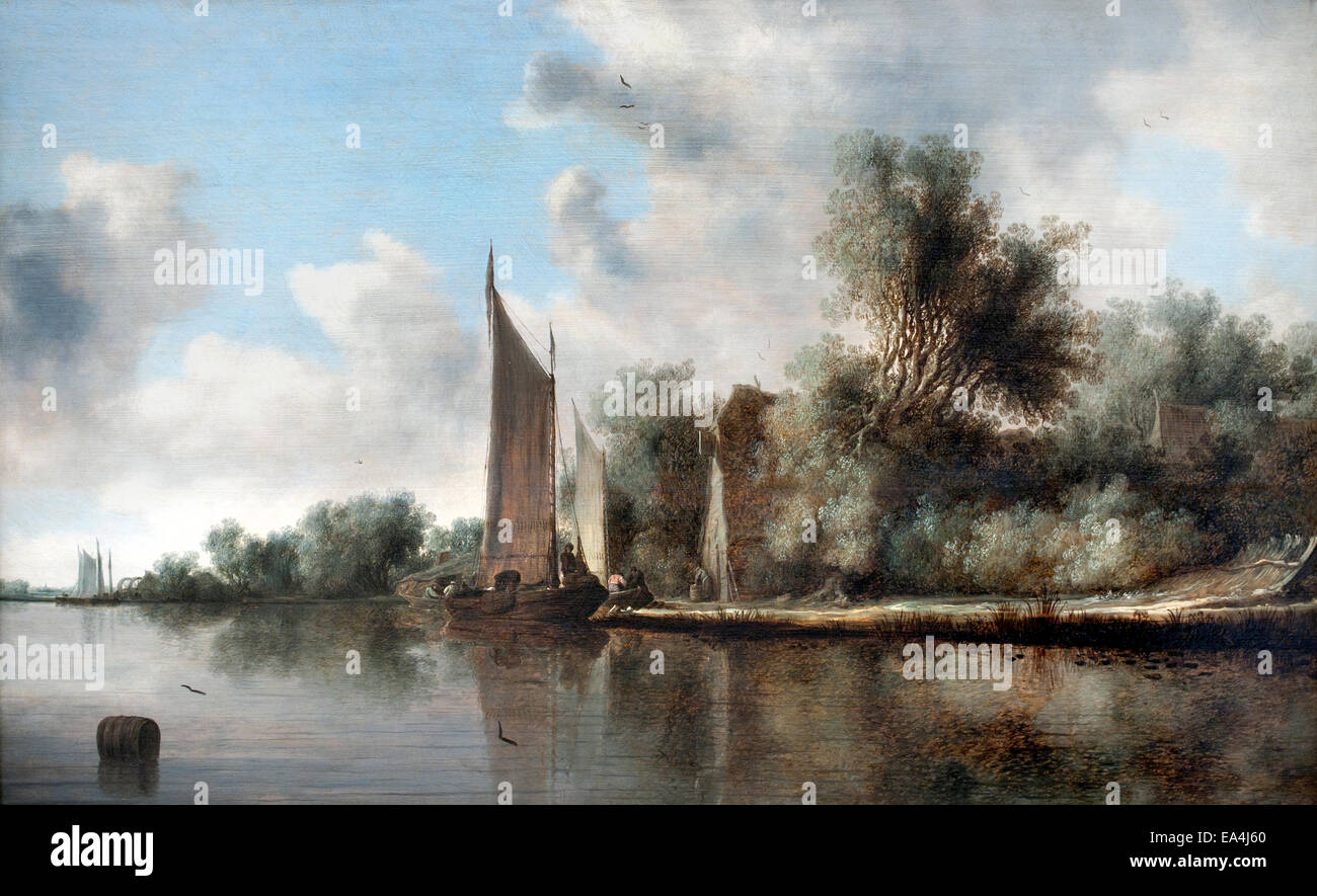Salomon van Ruysdael (1600-1670) Landscape ( 1633 ) Dutch Netherlands Stock Photo