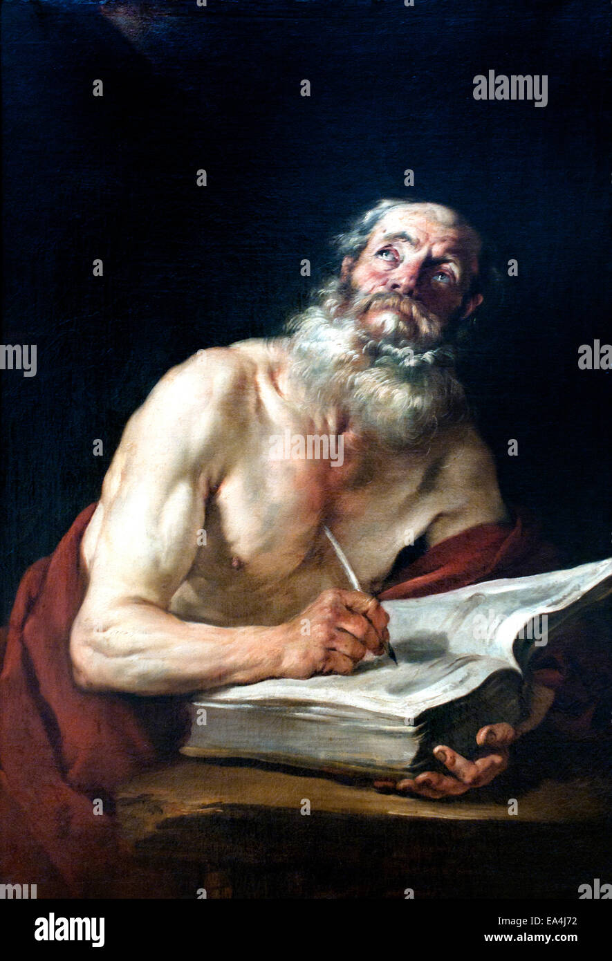 Saint Jerome in meditation Jacques Blanchard (1600–1638) Jacques Blanchart French baroque  France Stock Photo