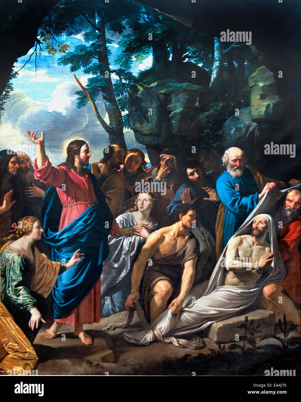 The Resurrection of Lazarus  Philippe de Champaigne 1602–1674 French Baroque  painter France Stock Photo