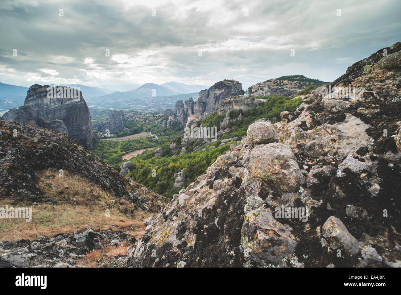 Meteora in Greece. Meteora is the monasteries on the top of the rock ...
