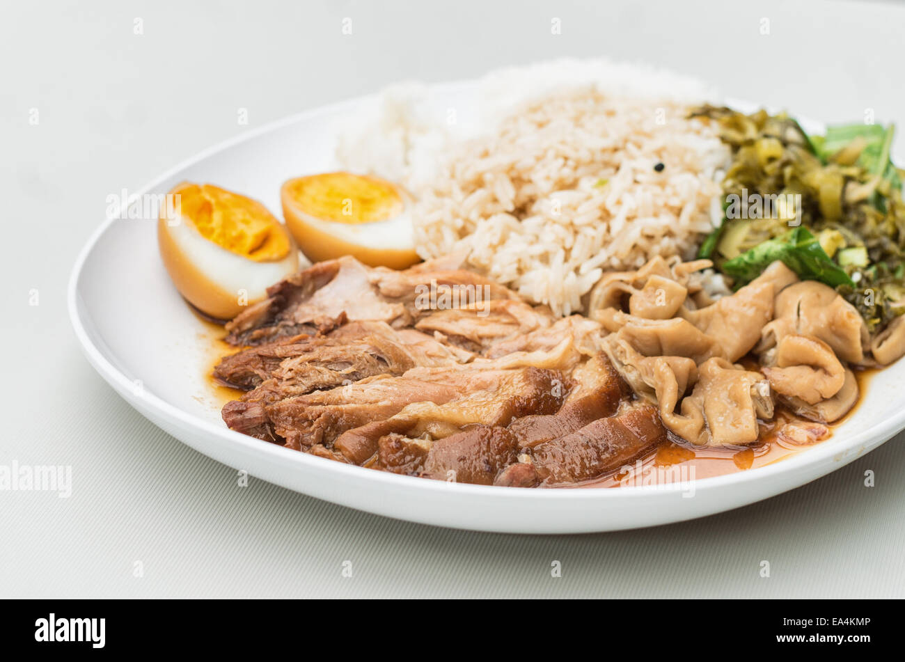 Khao Kha Mu, thailand popular food pork knuckle rice Stock Photo Alamy