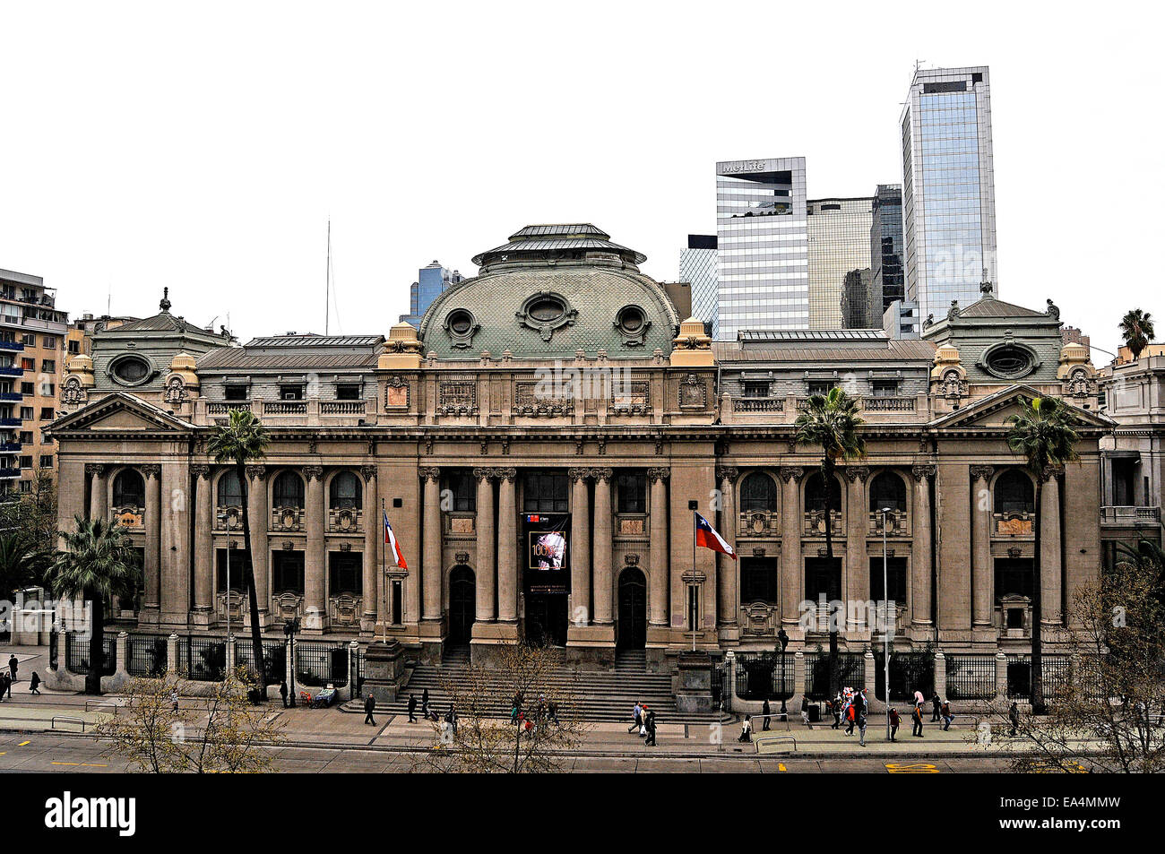 Biblioteca Nacional de Chile Avenida Libertador Bernardo O'Higgins Santiago Chile Stock Photo