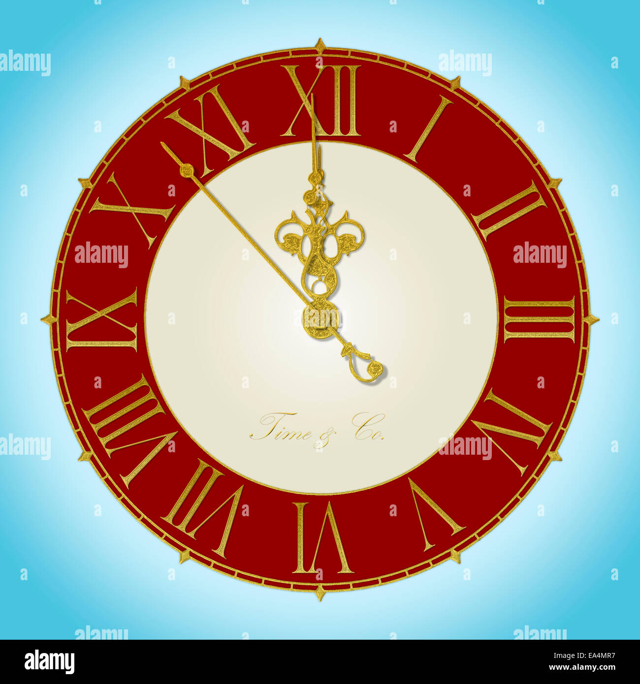 Clock Noon High Resolution Stock Photography and Images - Alamy
