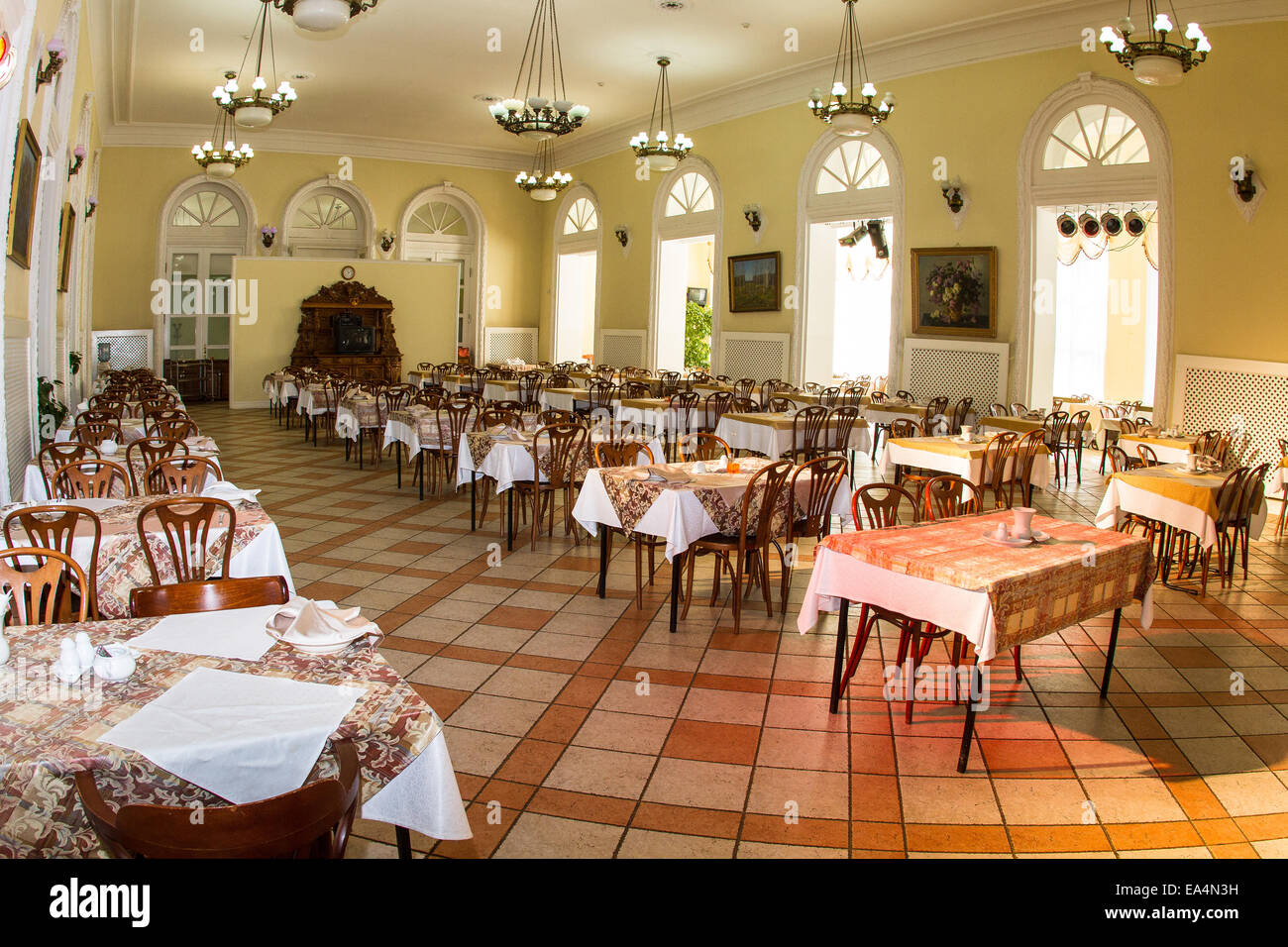 Interior design of modern restaurant Stock Photo