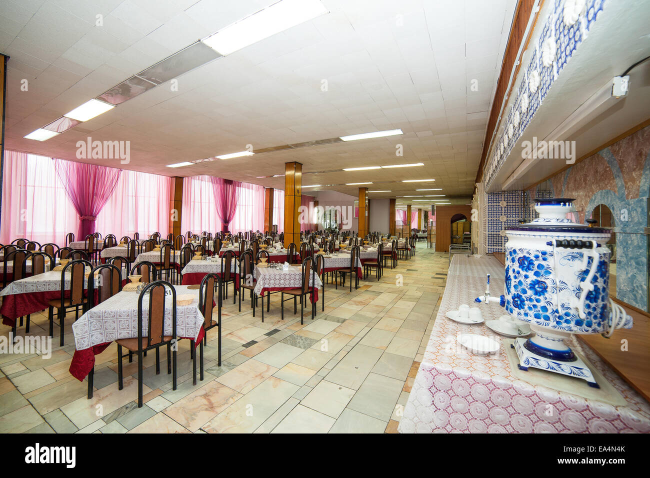 Interior design of modern restaurant Stock Photo