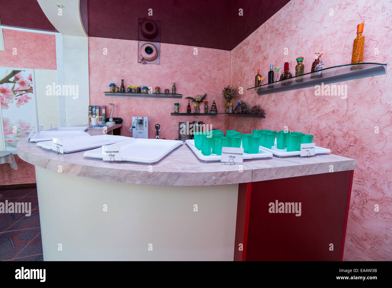 Herbal therapy bar Stock Photo Alamy