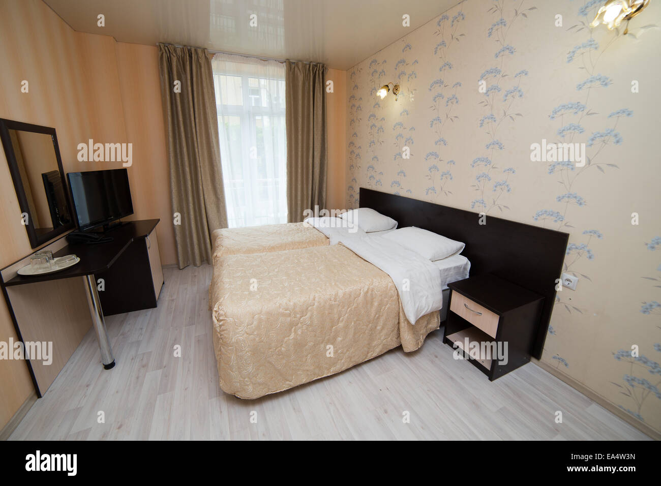 Modern home and hotel bedroom interior design Stock Photo - Alamy