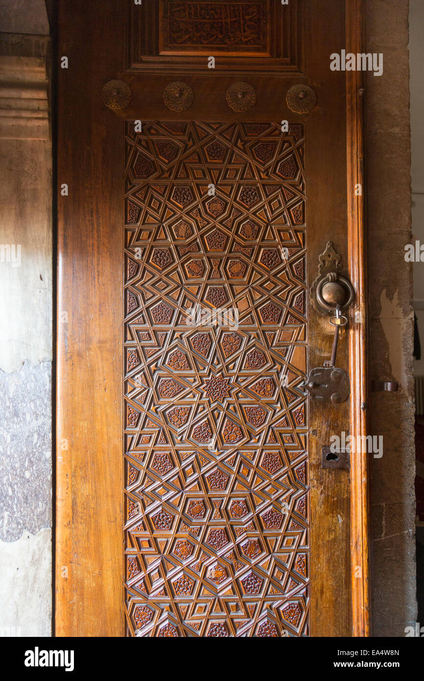 door, Hatuniye mosque, Tokat, Anatolia, Tiurkey Stock Photo
