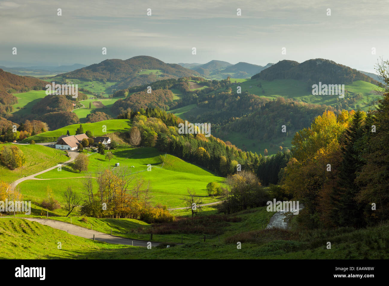 Ifenthal church, canton BaselCountry, Switzerland. Jura Mountains