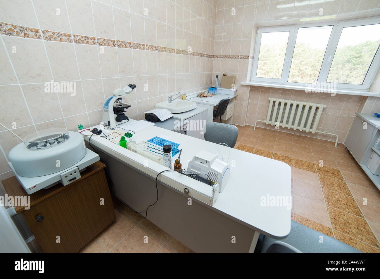 Laboratory in clinic Stock Photo