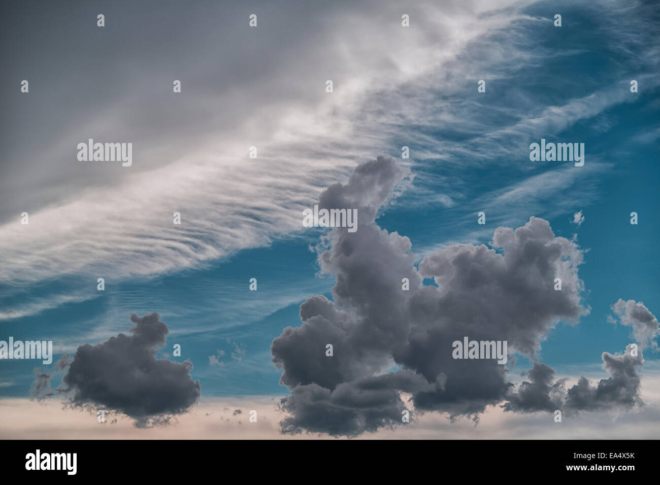Storm clouds gather and grow in the sky; Bolivia Stock Photo