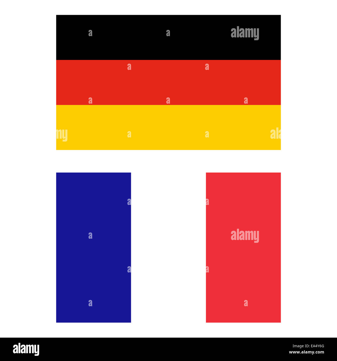 Flags of Germany and France Stock Photo Alamy