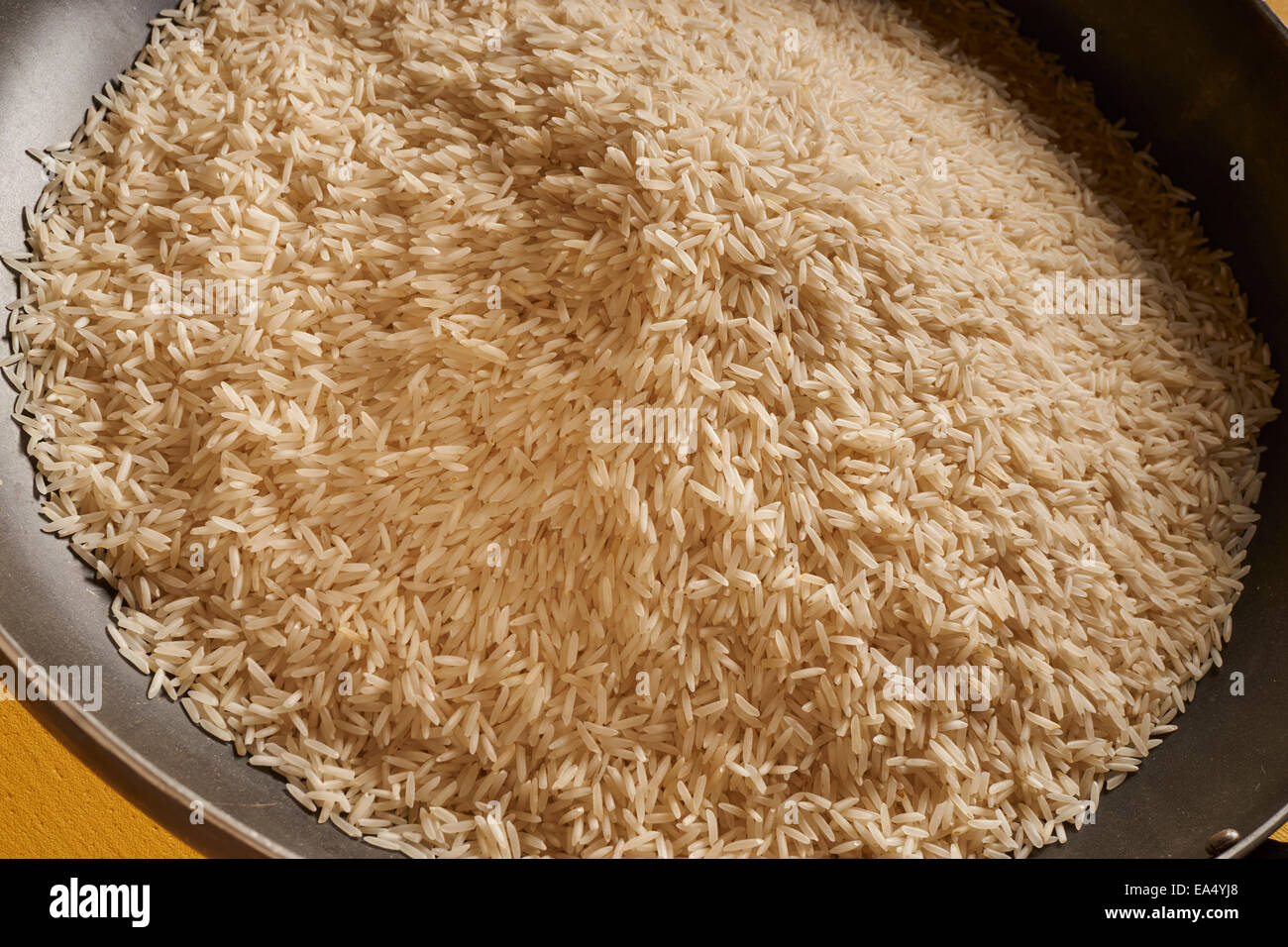 Uncooked white basmati rice Stock Photo Alamy