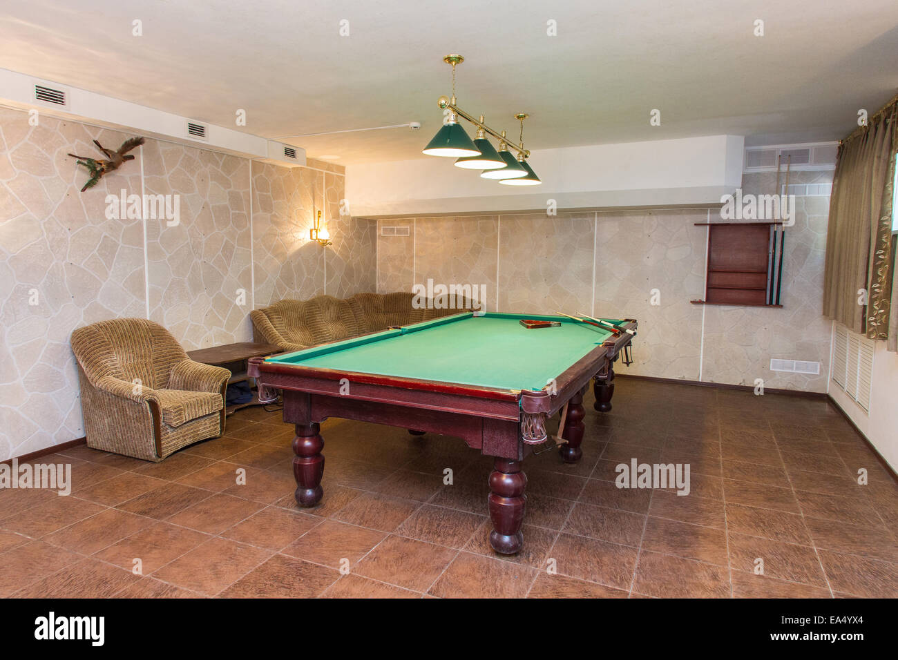 Billiard table Stock Photo