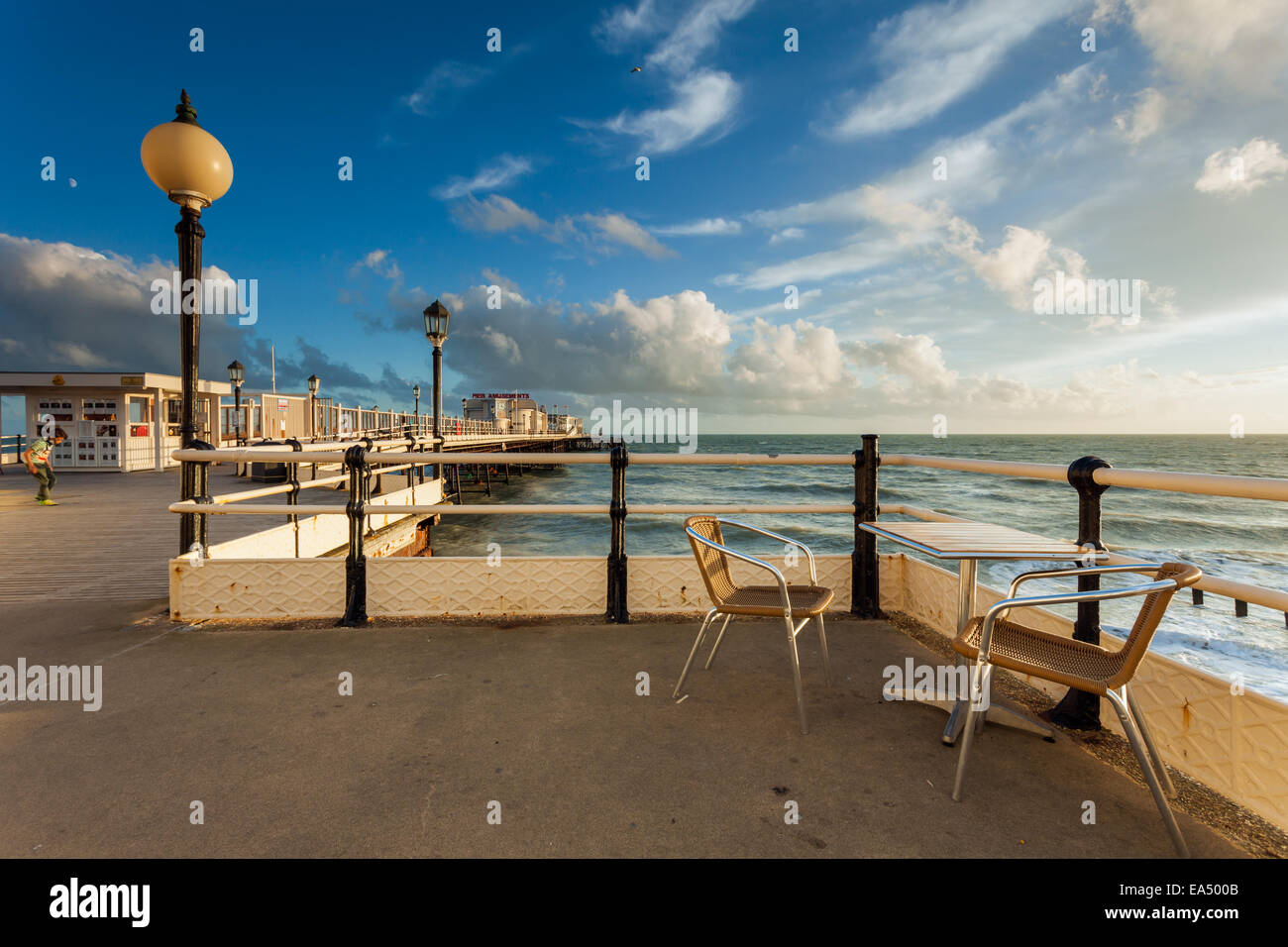 Afternoon at the Worthing Pier, West Sussex, England. Stock Photo