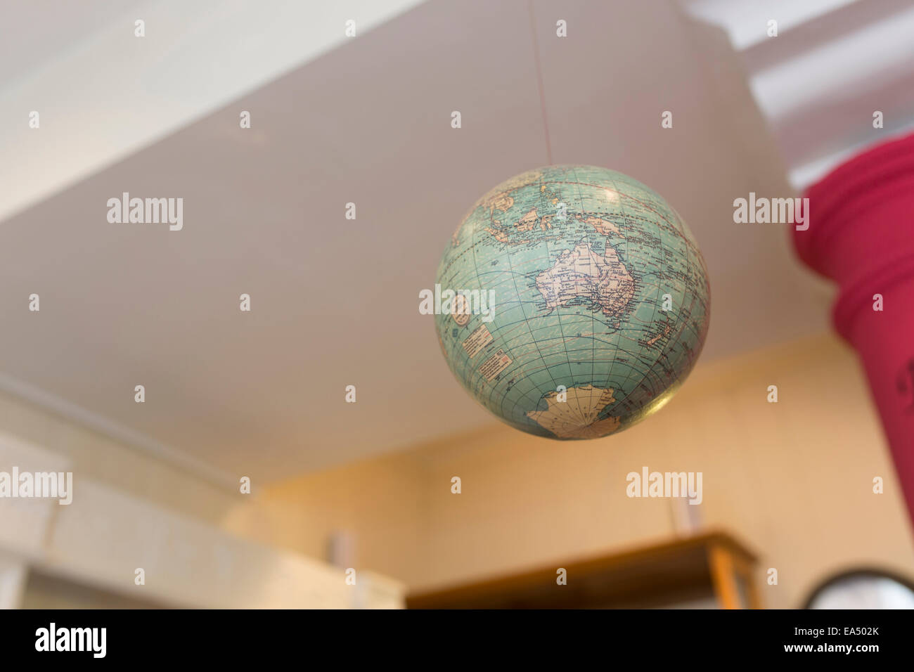 Globe hanging from ceiling Stock Photo Alamy