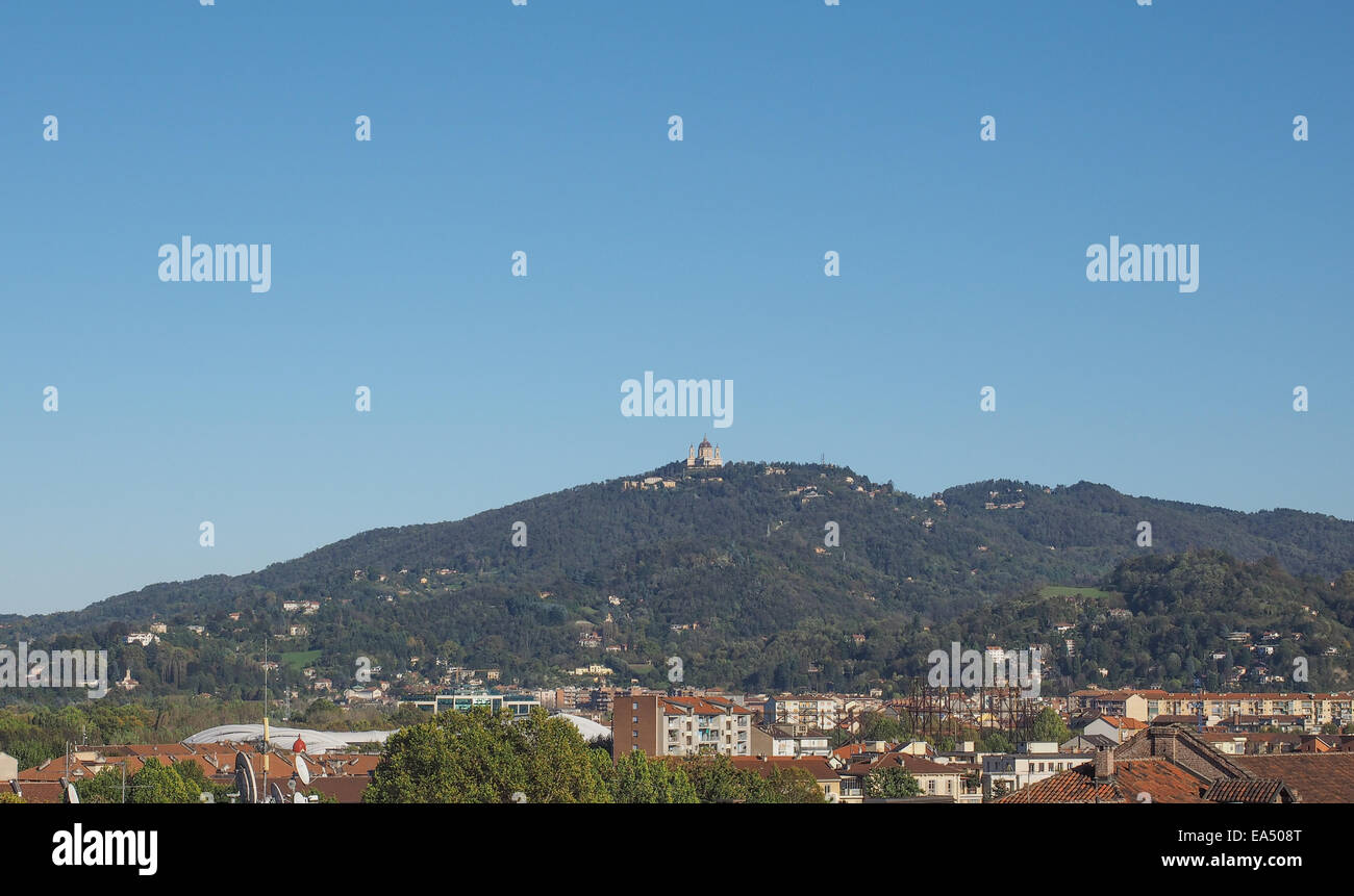 Basilica di Superga church on the Turin hill Italy Stock Photo