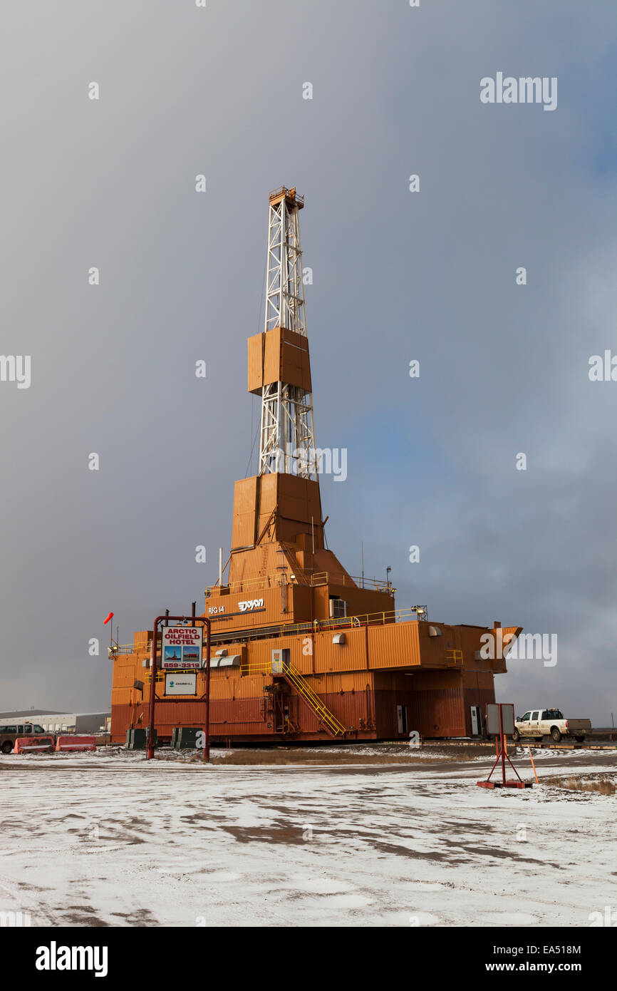 Arctic,Alaska,Oil Drilling Rig,Prudhoe Bay Stock Photo