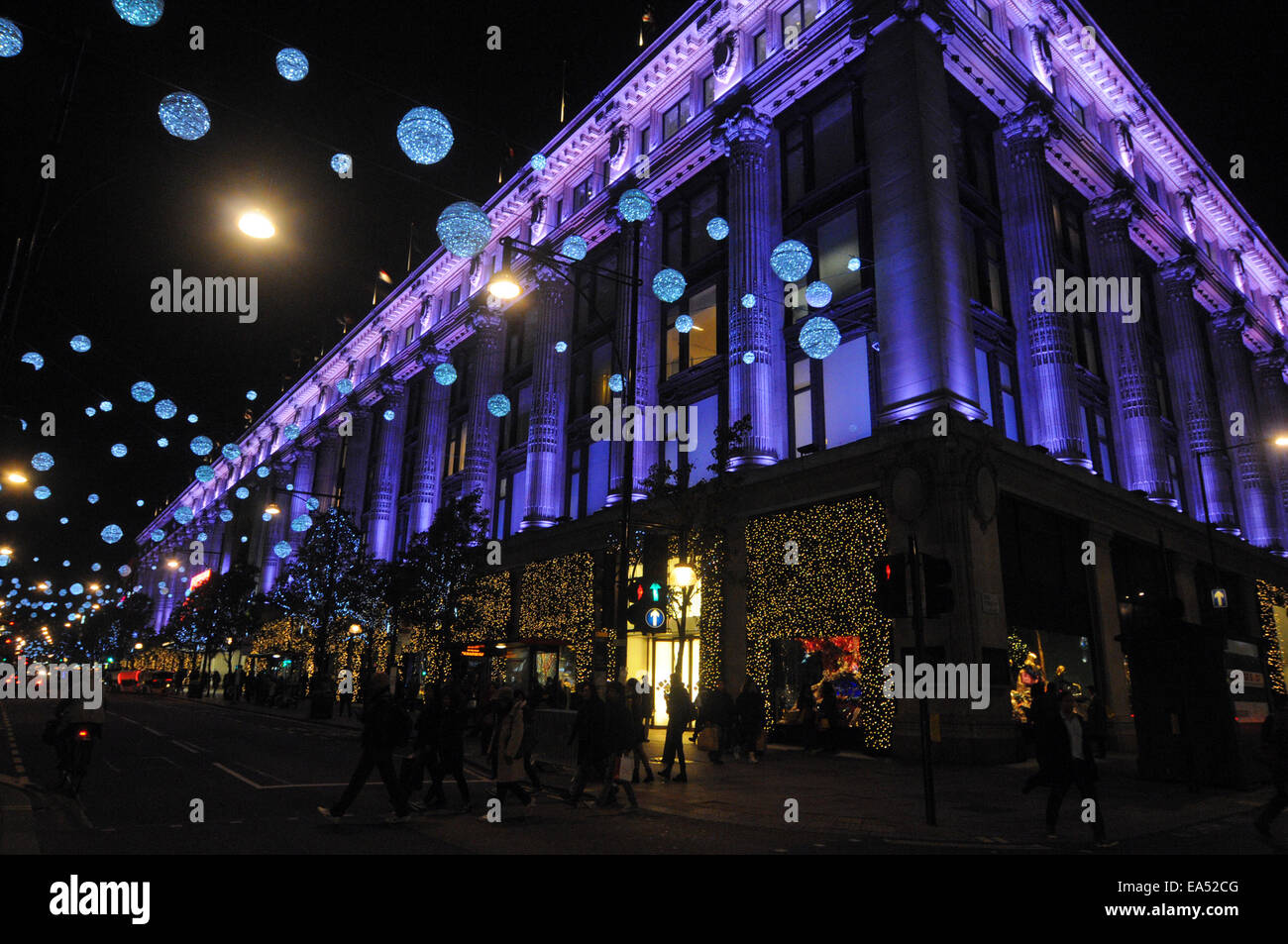 London, UK, 6 November 2014, Selfridges Oxford street. Shops in Oxford