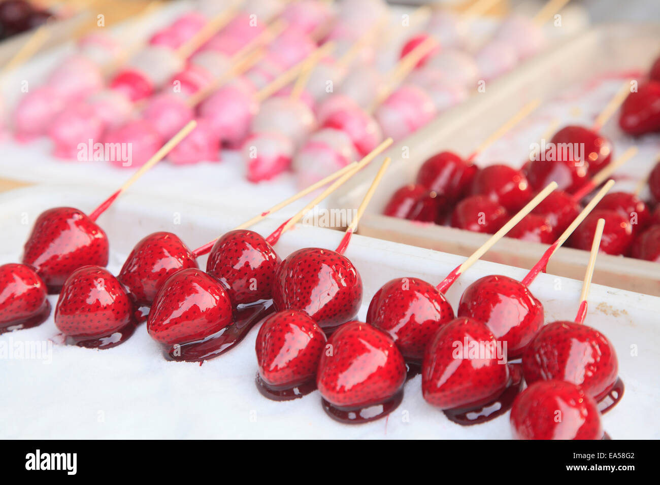Traditional sweets at Japanese festival Stock Photo Alamy