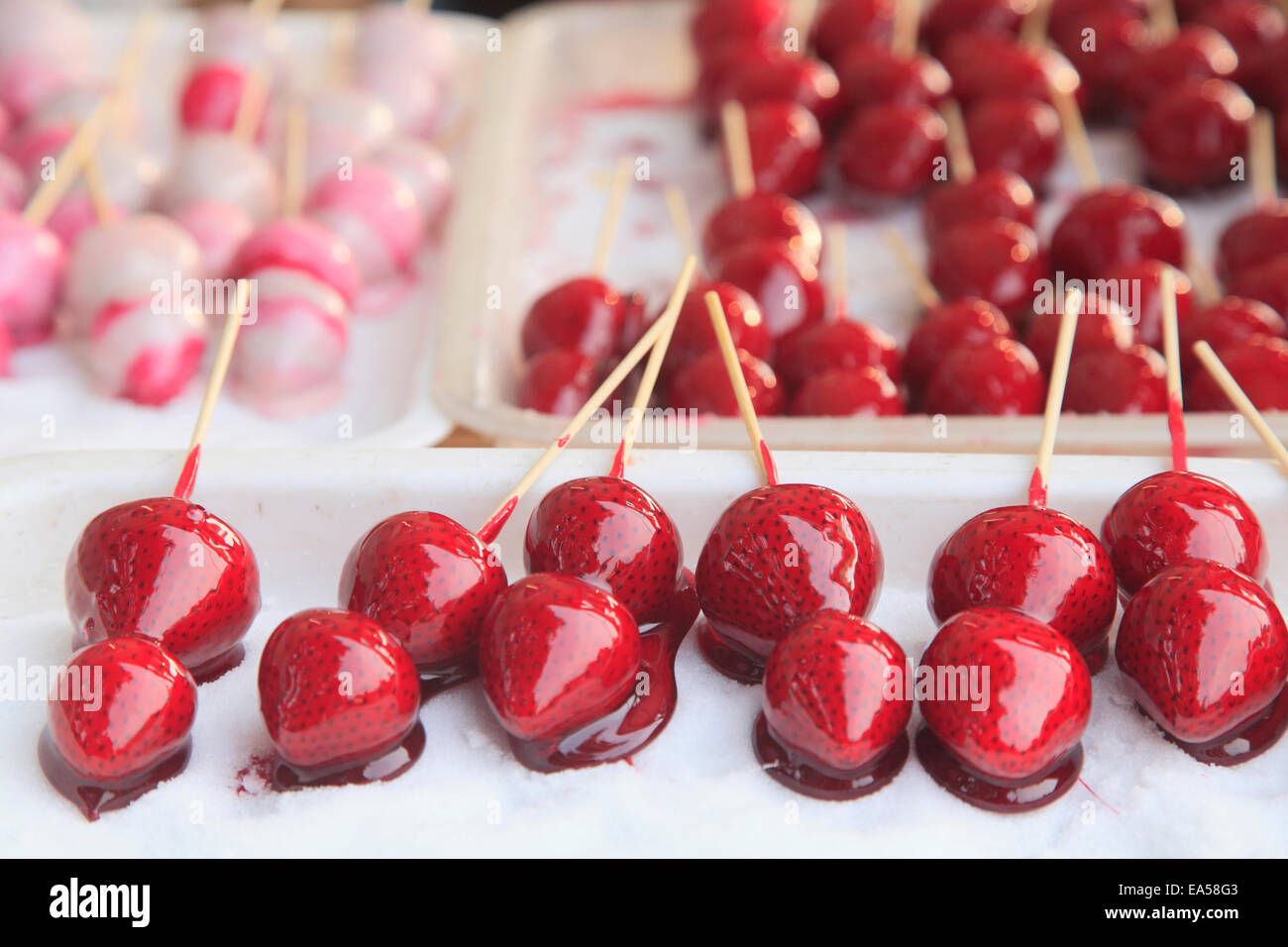 Traditional sweets at Japanese festival Stock Photo Alamy